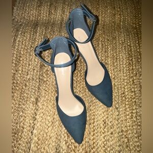 Dark Blue Ankle Strap Heels